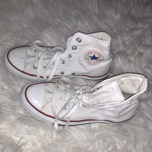 High top white converse size 9